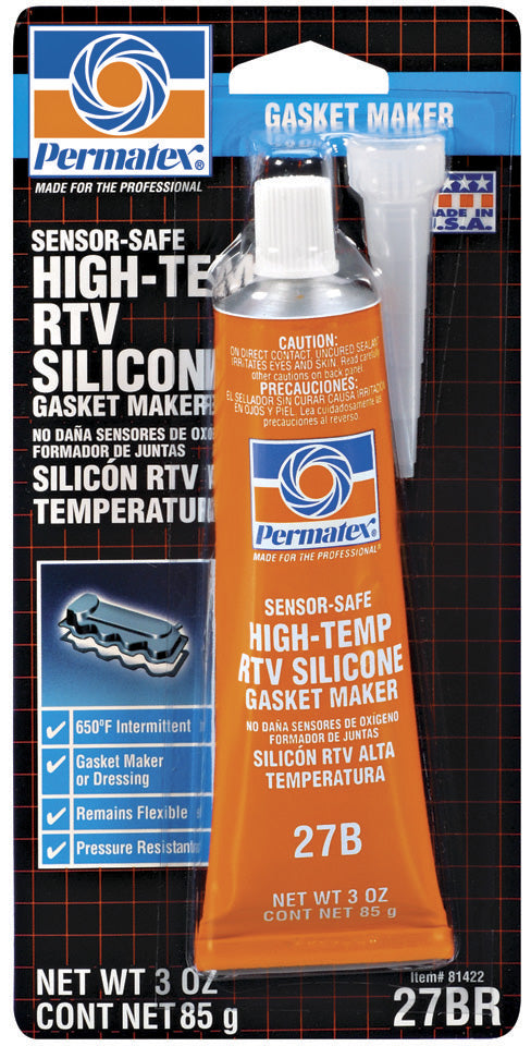 Permatex Red High Temp RTV Silicone Gasket Maker 81422