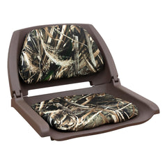Wise 8WD139CLSB733 Deluxe Molded Plastic Fold-Down Seat w/Cushions, Advantage Max5/Brown Shell