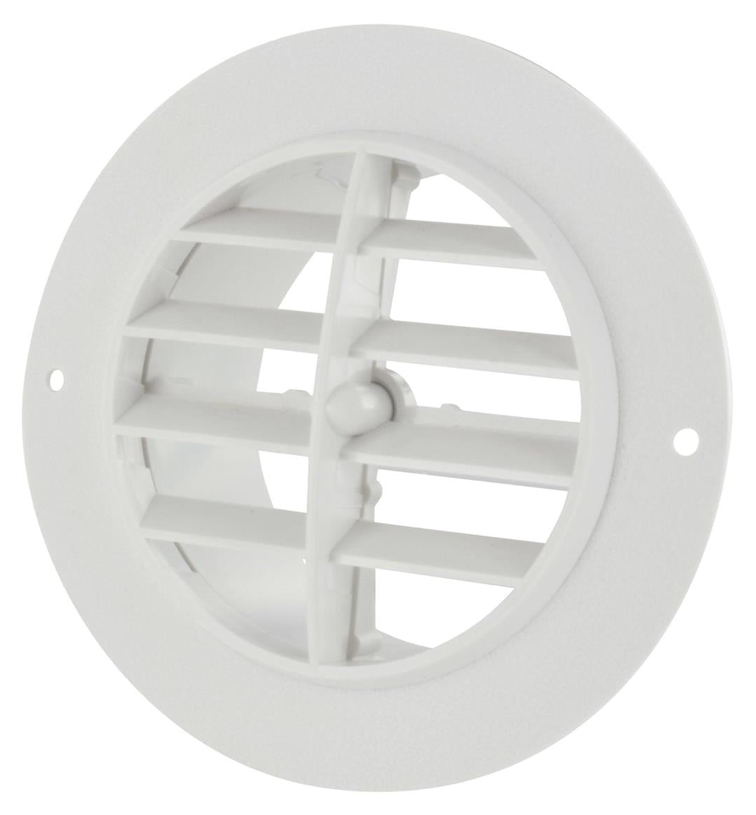 Valterra A103335VP 4" Heating & A/C Dampered Register, White