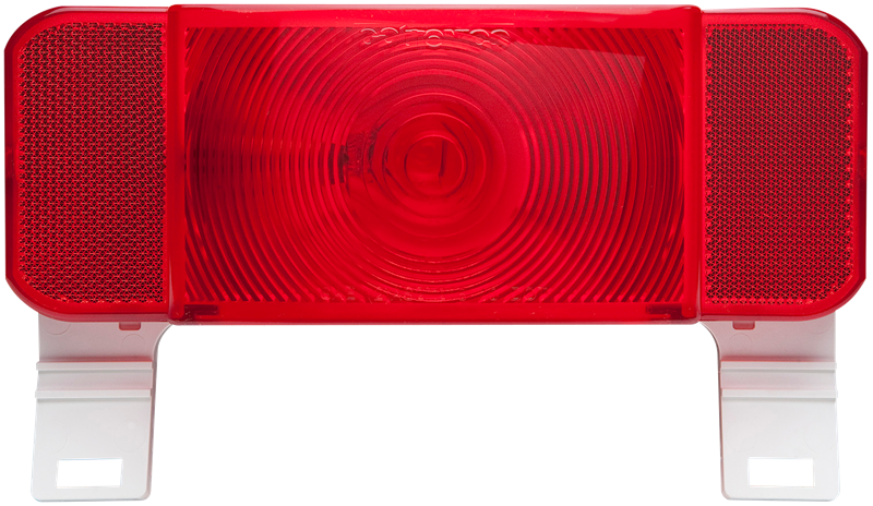 Optronics RVST61P Low Profile RV Combination Tail Light, White Driver Side w/license illuminator
