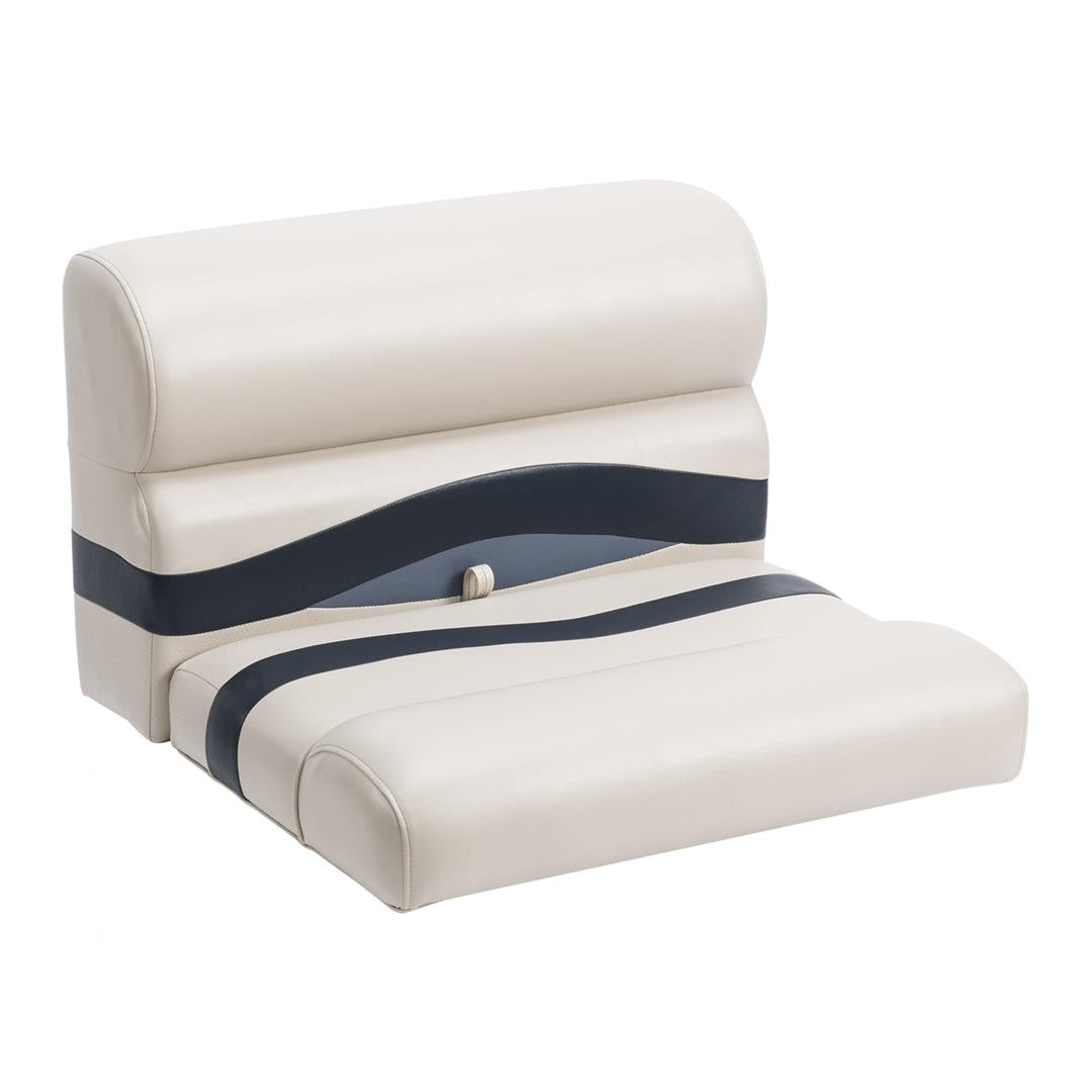 Wise BM1143986 Premier Pontoon 27" Bench Seat w/Base, Platinum/Midnight/Cobalt