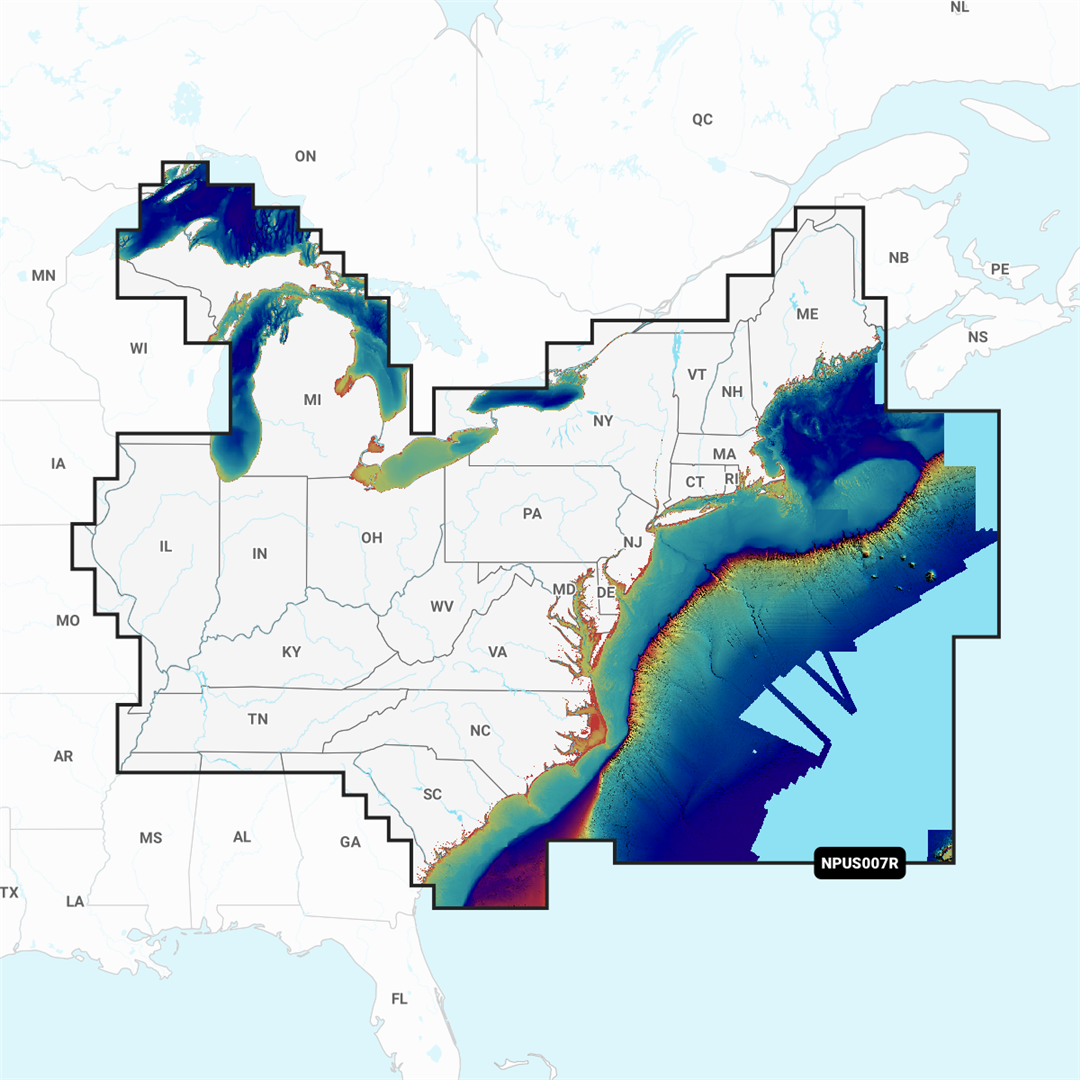 Navionics Platinum+ On MicroSD, US Northeast & Canyons 010C137040