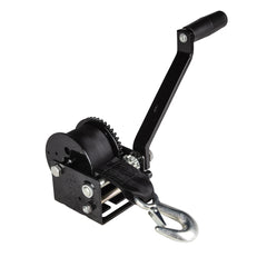 Fulton 142026 Single Speed 900 lb Max Load Trailer Winch, Glossy Black