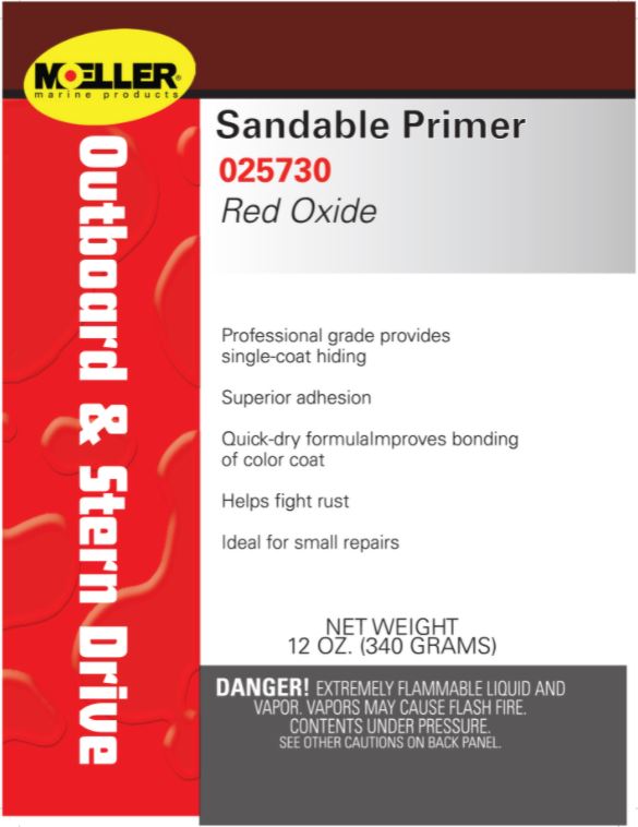 Moeller Sandable Primer, Red Oxide 025730