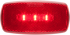 Optronics Surface Mount LED Marker/ Clearance Light w/Reflex, Black Base, Red Lens MCL32RBBP