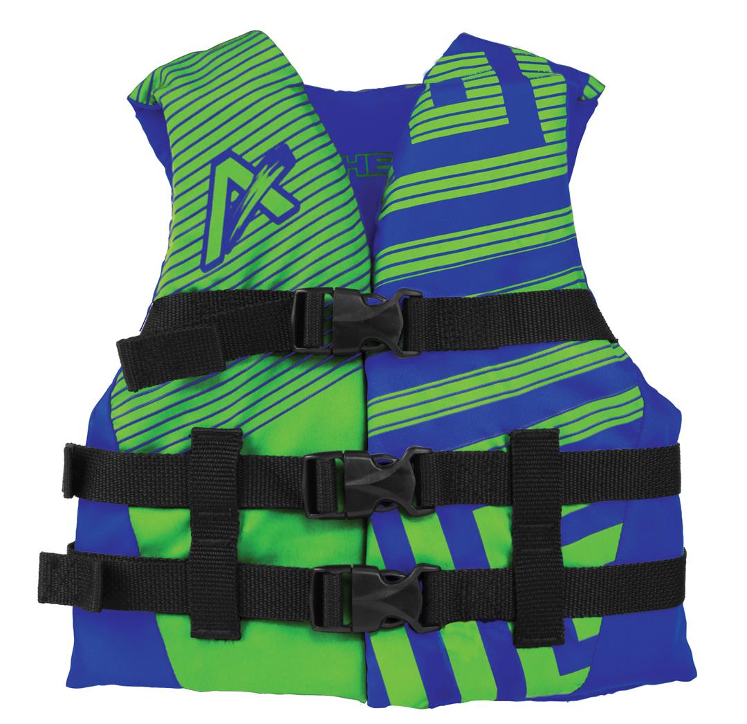 Airhead 3008103ABLLG Child/Youth Trend Vest, Youth, Green/Blue