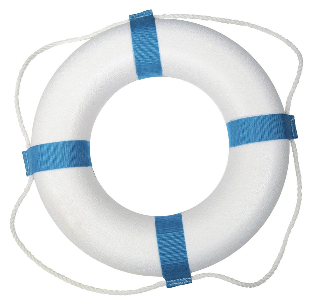 Taylor 17" Decorative Ring Buoy, White/Blue (Not a Life Saving Device) 371
