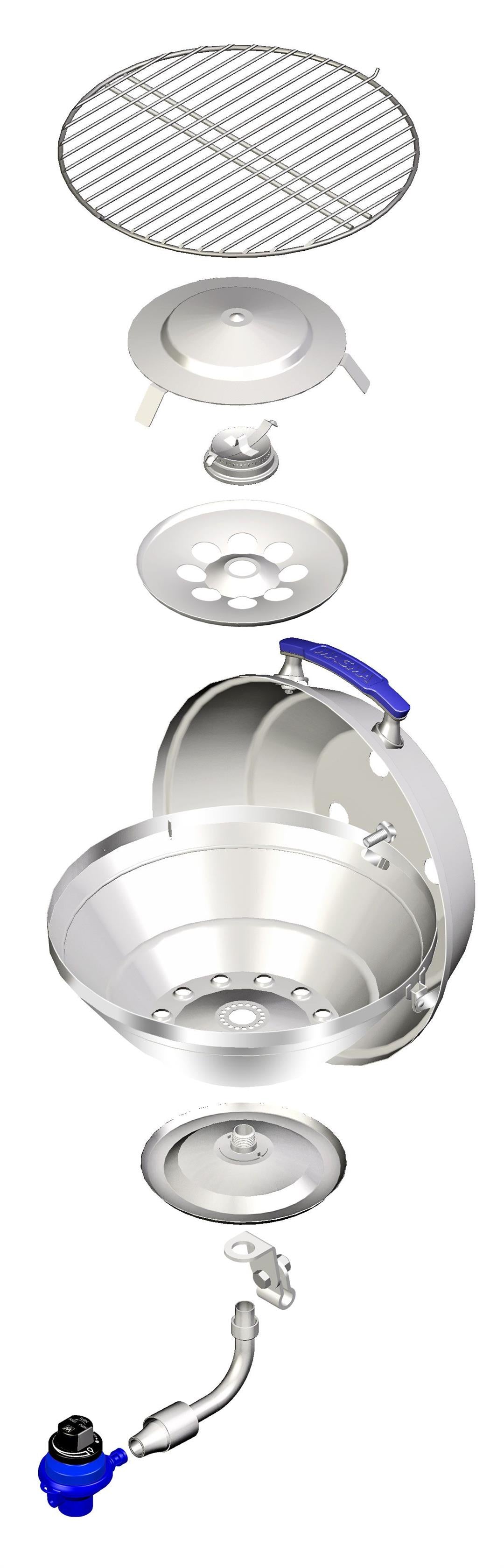 Magma Marine Stainless Steel Kettle Gas Grill A10215
