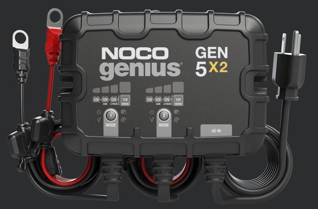 Noco GEN5X2 On-Board Battery Charger, 2 Banks
