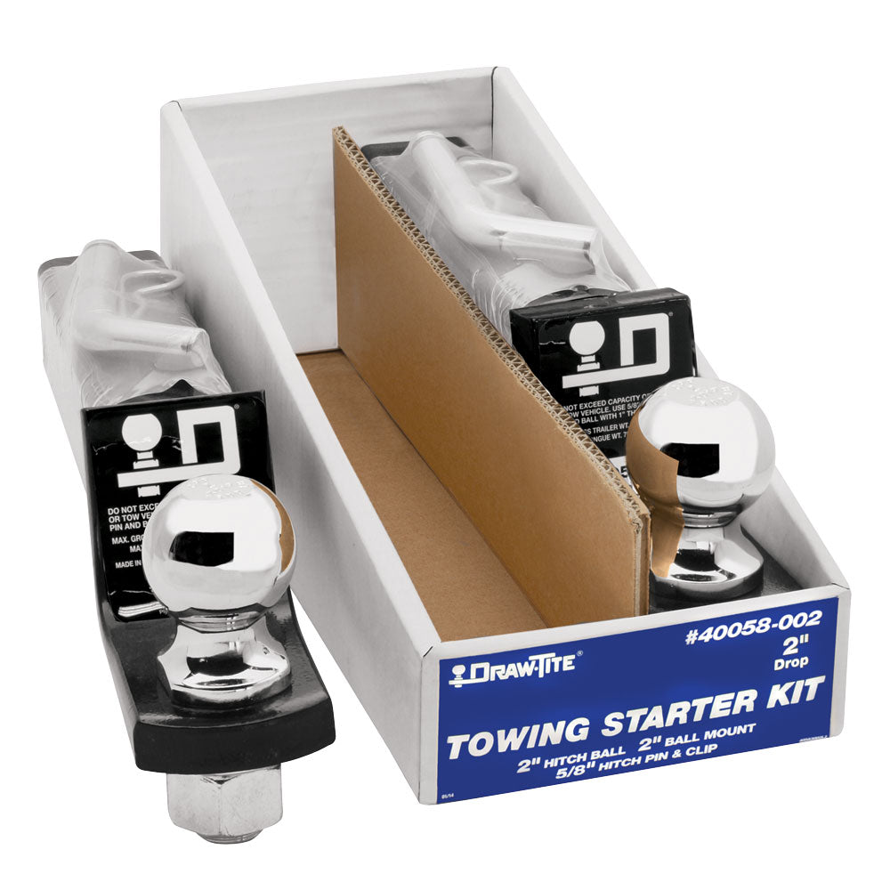 Draw-Tite 40058002 Trailer Hitch Ball Mount Starter Kit, 2/pk