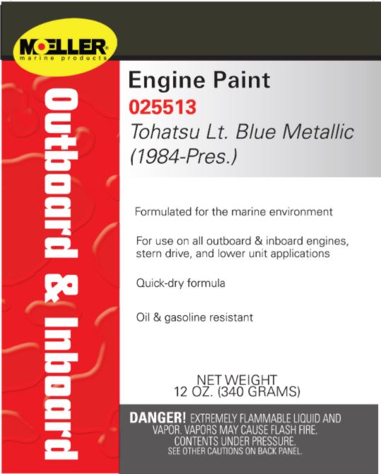 Moeller Engine Spray Paint, Tohatsu Grey 1984-Up 025513