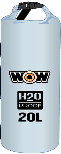 WOW H2O Proof Drybag w/Shoulder Strap, 20L Clear 185080C