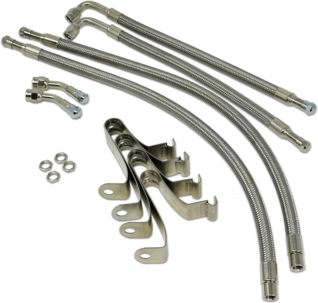 Valterra Minder TM22311VP Tireminder Braided Steel Valve Extender Kit for 16"-19.5" Dually Wheels, Hub Mounted