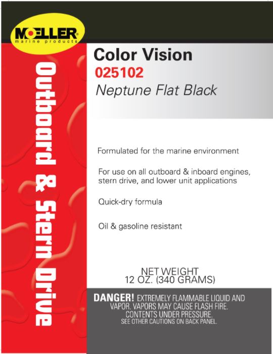 Moeller Color Vision Engine Paint, Neptune Flat Black 025102