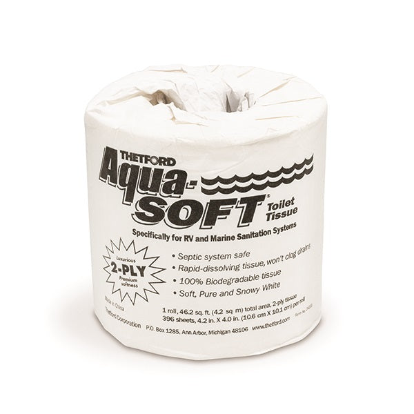 Thetford Xxx 2-Ply Rapid-Dissolve Aqua-Soft Toilet Tissue, 48 Rolls/case 24033