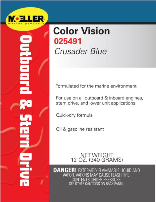 Moeller Color Vision Engine Paint, Crusader Blue 025491