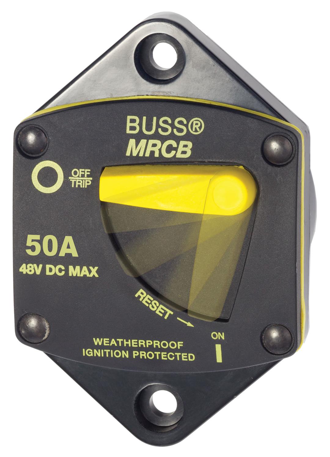 Blue Sea Systems 7039 187 Series DC Circuit Breaker - Panel Mount, 50 Amps 7039BSS