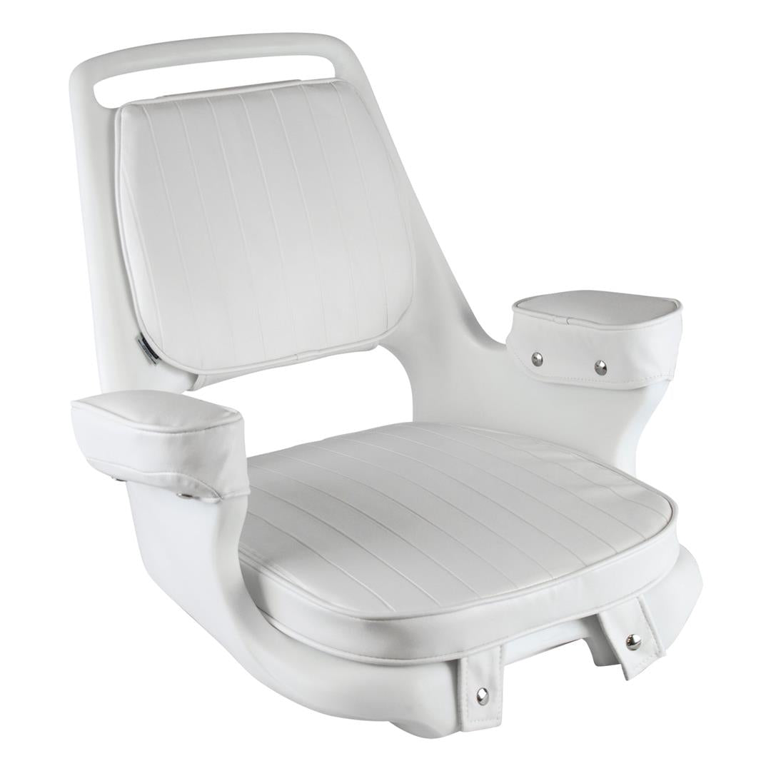 Wise Captain's Chair Package With Chair, Cushion Set and Mounting Plate - White WD10073710