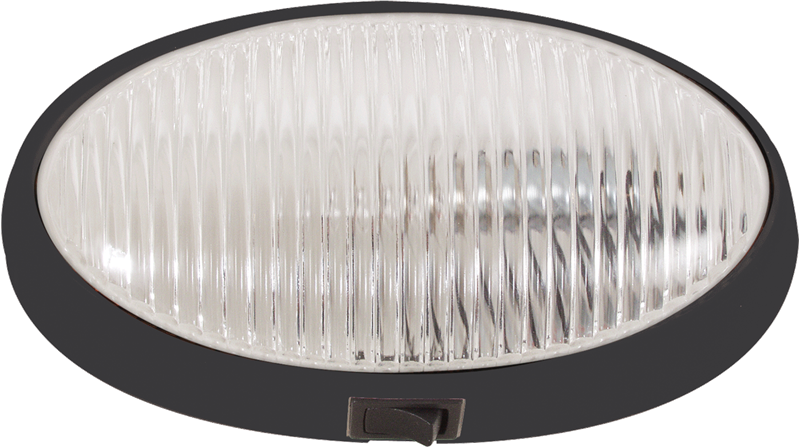 Optronics Oval Porch/ Utility Lights, Black w/Switch RVPL7CBP