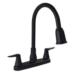 Valterra PF221703 Catalina Two Handle Kitchen Faucet, Matte Black