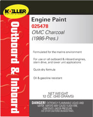 Moeller Engine Spray Paint, OMC Charcoal Non-Metallic 86 025478