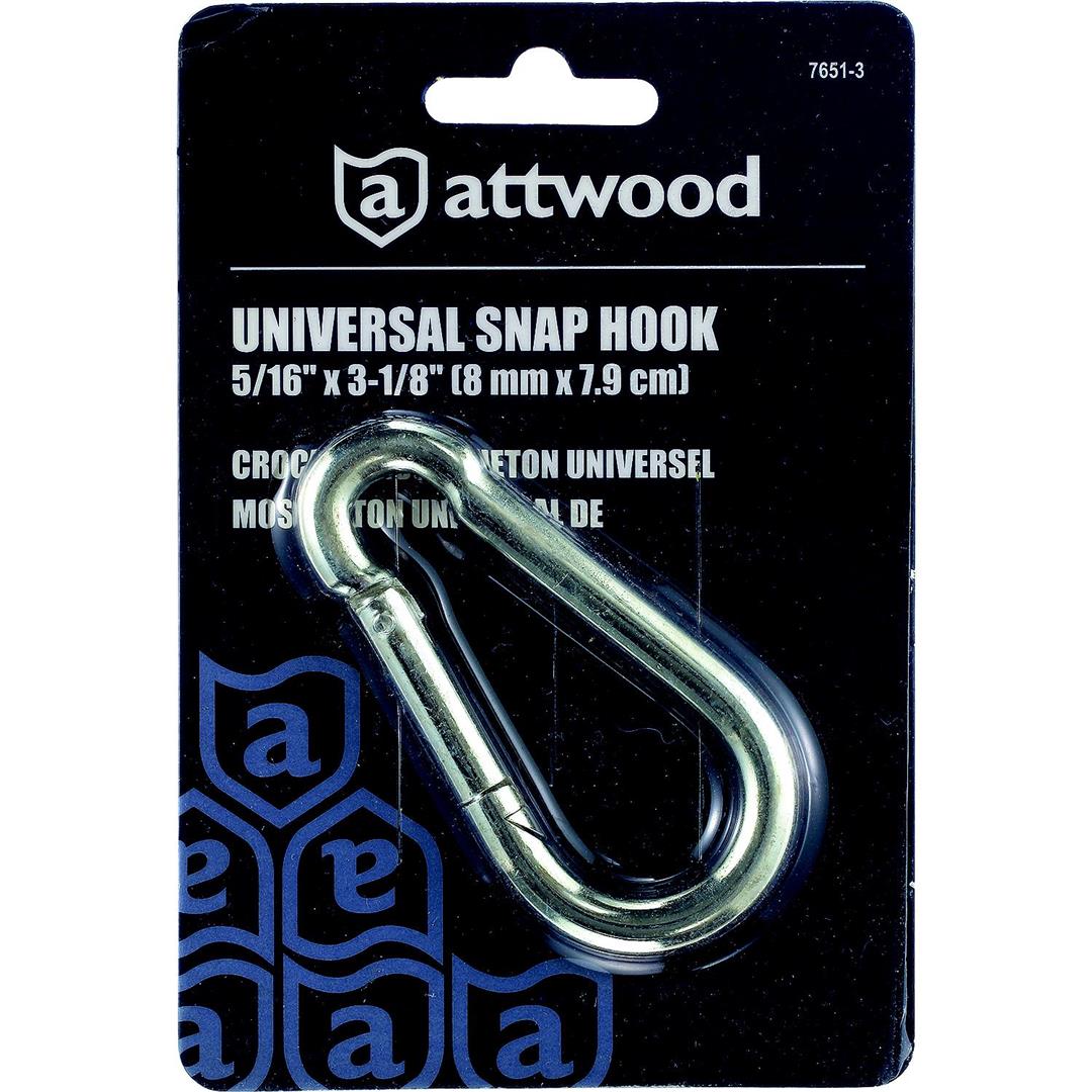 Attwood Zinc Plated Steel Universal Snap Hook 76513