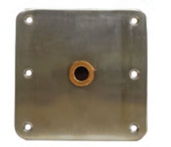 Attwood Lock-N-Pin Base Plate 7" X 7" w/Bronze Bushing 6773
