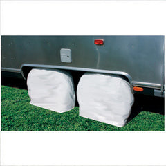 Camco 45333 Tire & Wheel Protectors,  30"-32", Colonial White, 1 pr.