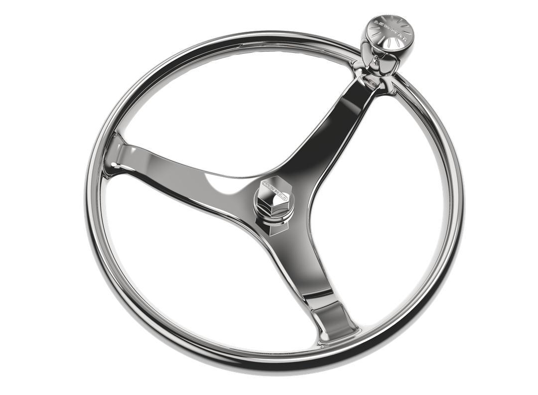 Lewmar 89700820 SWR Stainless Steering Wheel, 13.5" w/ 5/8" UNC Nut Set