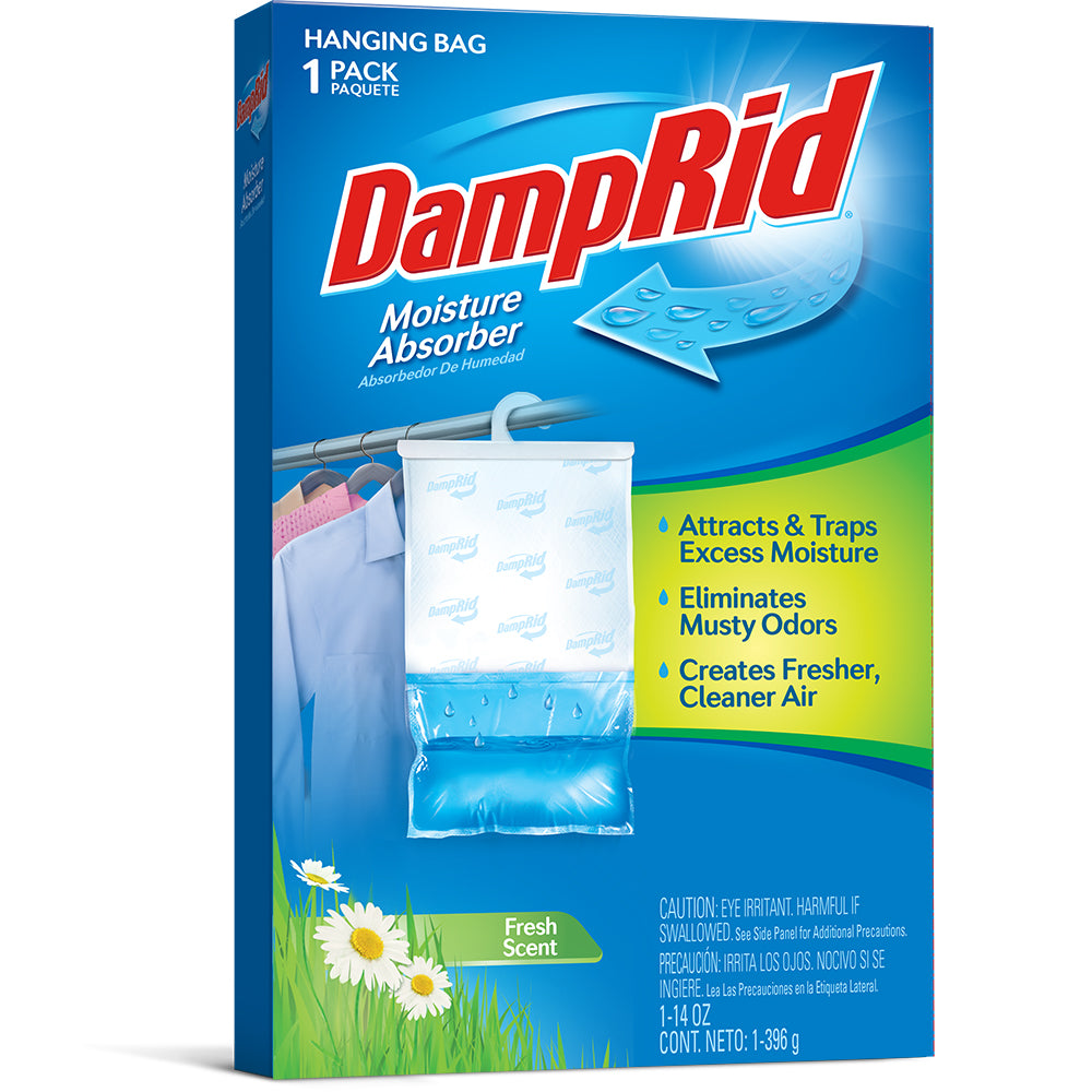 DampRid FG80 Fresh Scent Hanging Moisture Absorber, 14 oz.