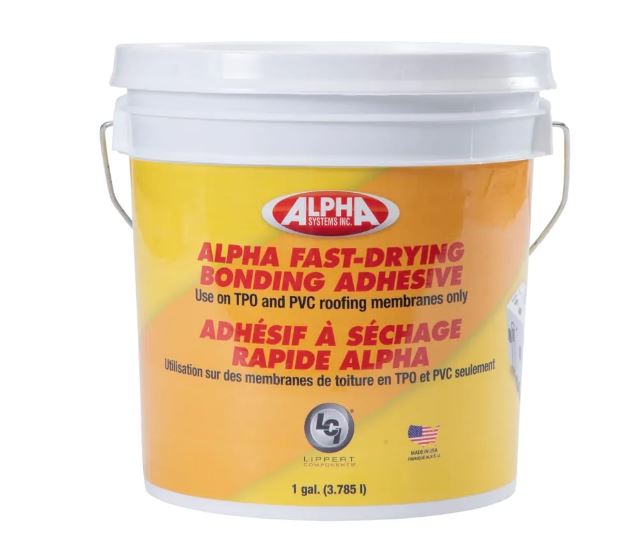 Lippert Alpha Systems 862400 Fast-Drying Water Based Bonding Adhesive, Gal., White