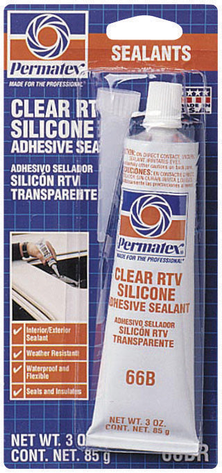 Permatex Clear RTV Silicone Adhesive Sealant 80050