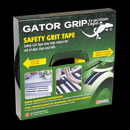Top Tape Life Safe RE141 Gator Grip Anti-Slip Safety Grit Tape 1" x 60' Black