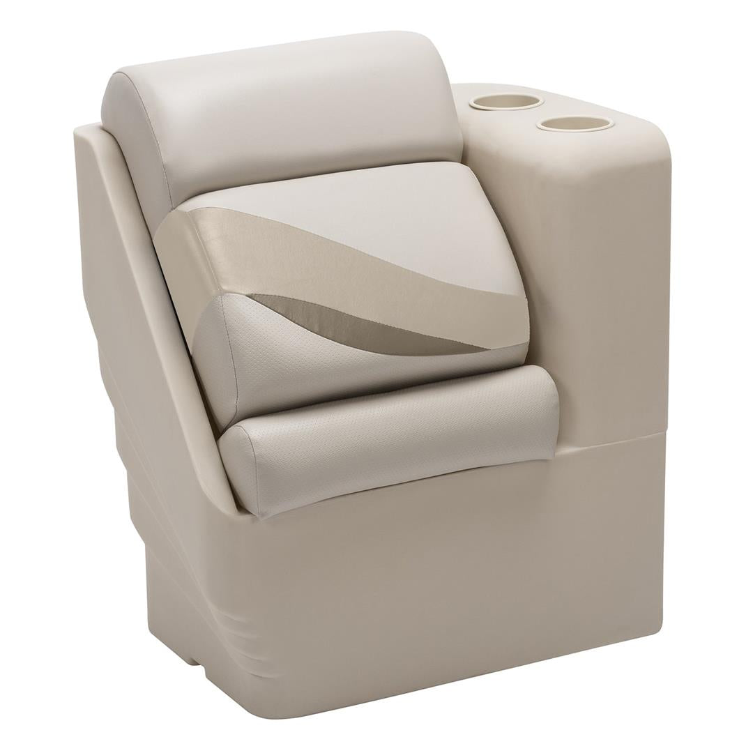 Wise BM13006R1066 Premier Pontoon Lean Back Recliner End, Right Hand, Stone/Mocha Java/Khaki