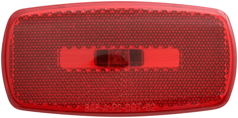 Optronics Surface Mount Marker/ Clearance Lights w/Reflex, White Base, Red Lens MC32RBP