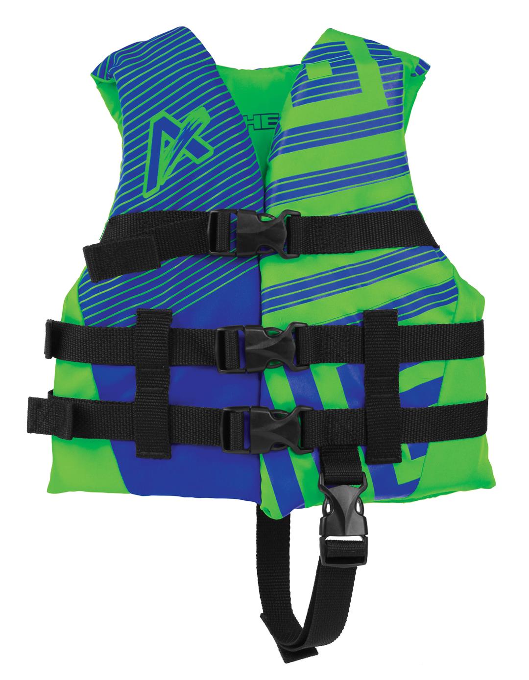 Airhead 3008102ALGBL Child/Youth Trend Vest, Child, Green/Blue