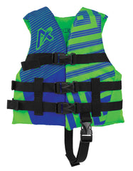 Airhead 3008102ALGBL Child/Youth Trend Vest, Child, Green/Blue