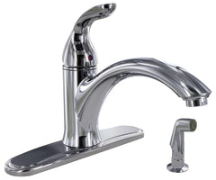 Valterra Phoenix PF231322 Chrome Finish Single Handle Hybrid RV Kitchen Faucet & Side  Sprayer