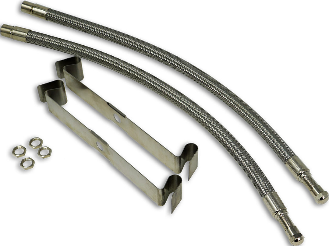 Valterra Minder TM22309VP Tireminder Braided Steel Valve Extender Kit for 16"-19.5" Dually Wheels, Rim Hole Mounted