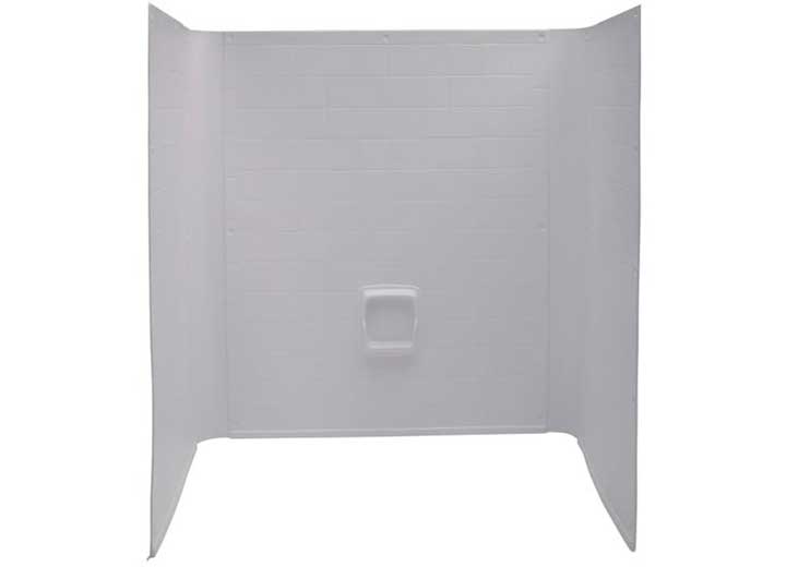 Lippert 210398 24in X 46in X 62in Bathtub & Shower Pan Surround; 1piece Design; Tile Finish White