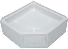 Lippert 325246 27in X 27in Corner Shower Pan Cd Wht