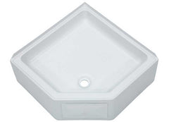 Lippert 325246 27in X 27in Corner Shower Pan Cd Wht