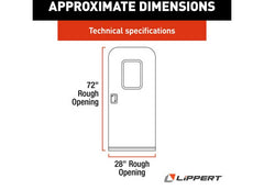 Lippert V000040165 28in X 72in Rh Radius Entry Door