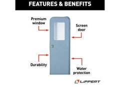 Lippert V000040165 28in X 72in Rh Radius Entry Door