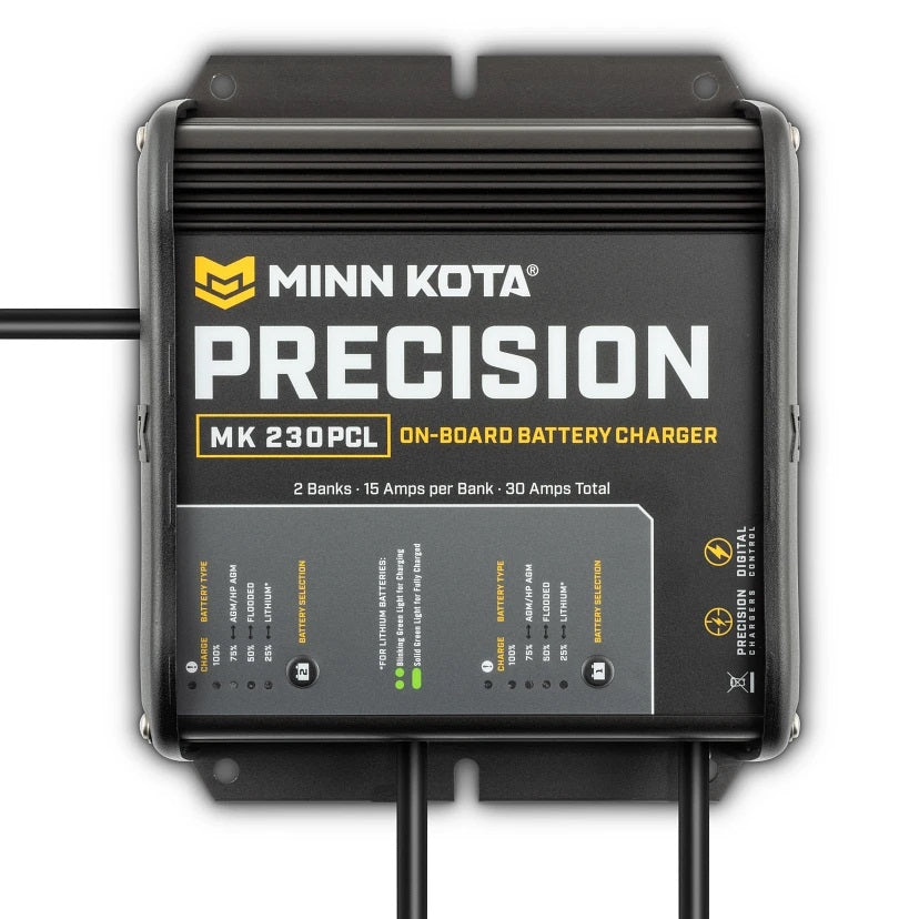 Minn Kota MIN1832304 MK230PCL Precision Charger 2 Bank 15 Amps