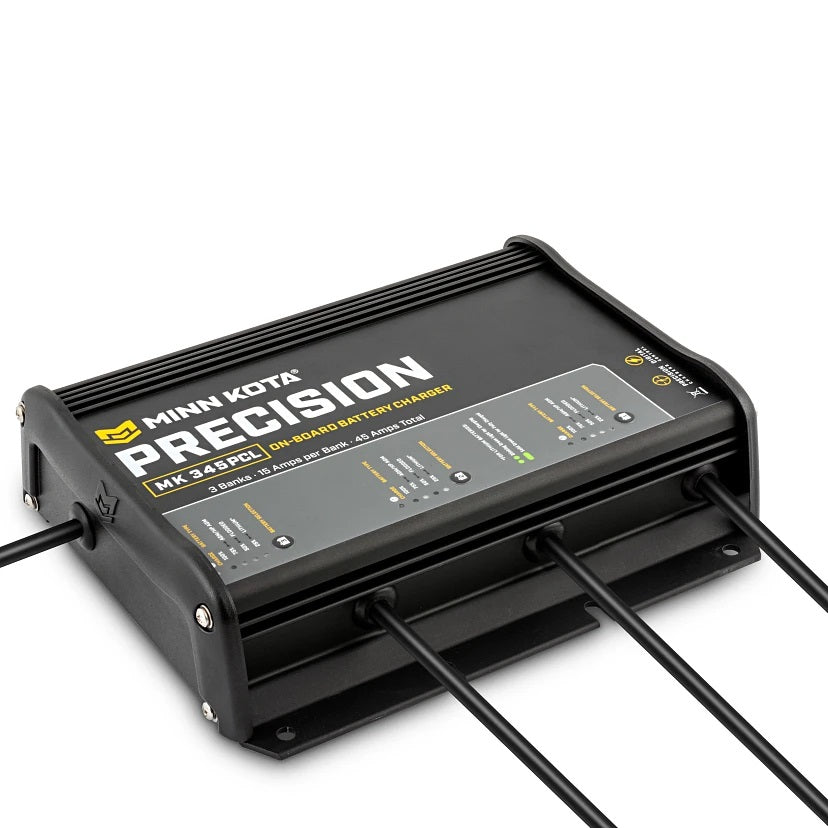 Minn Kota MIN1833454 MK345PCL Precision Charger 3 Bank 15 Amps