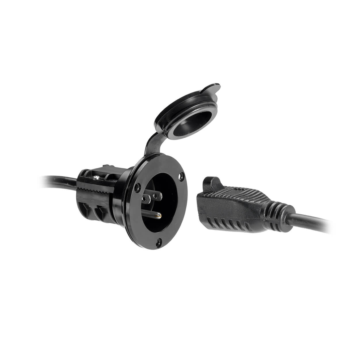 Minn MIN1865111 MKR-21 AC Power Port Black - Bulk pack