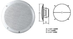 Polyplanar POLMA4056 Spkr White 6"  Round Flush Mount