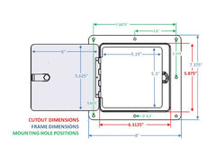 Ultra Fab 48-979010 Universal Access Doorchromesilver