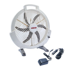 Extreme Max 1229.4089 Rechargeable AC/DC 12 Volt Box Fan with Lithium Battery  12"